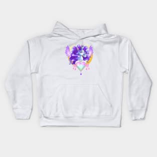 Magical Purple Unicorn Kids Hoodie